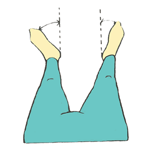 つま先の開き方チェック