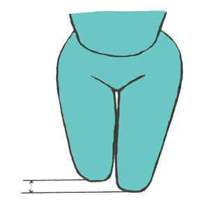 膝の出具合チェック